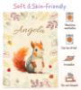 Picture of Yeahill Personalized Name Blankets for Boys Girls, Custom Baby Blanket with Name Personalized Throw Blanket for Kids Baby Newborn, Personalized Baby Gift for Birthday Chrismas Halloween (30x40in)