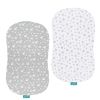 Picture of Bassinet Sheets Compatible with Halo Bassinest Swivel, Flex, Glide, Premiere & Luxe Series Sleeper, 2 Pack, 100% Jersey Knit Cotton Sheets, Breathable and Heavenly Soft, Grey and White Print for Baby