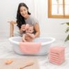 Picture of Comfy Cubs Muslin Baby Washcloths 10 Pack - Soft 6-Layer Cotton Wash Cloths for Sensitive Skin - 10"x10" Large, Gentle, Absorbent Infant Essentials for Newborn and Toddlers - (Lace)