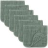 Picture of Comfy Cubs Muslin Burp Cloths 20" x 10", Pack of 6 - Large, 6-Layer, Ultra Absorbent 100% Cotton for Baby Drool and Messes - Soft, Safe & Gentle Baby Burp Cloths Set for Boys & Girls - Fern