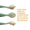 Picture of NumNum Baby Spoons Set, Baby Essentials Pre-Spoon GOOtensils for 12+ Months, First Stage Self-Feeding Spoons for Baby Led Weaning (BLW), Silicone Toddler Utensils, BPA-Free, 4 Pack Blue/Green