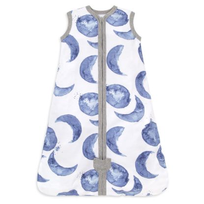 Picture of Burt's Bees Baby Baby Beekeeper Wearable Blanket, 100% Organic Cotton, Swaddle Transition Sleeping Bag, Blue, Large