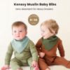 Picture of Konssy Muslin Baby Bibs 10 Pack Baby Bandana Drool Bibs 100% Cotton for Unisex Boys and Girls, Soft Absorbent Set for Teething and Drooling