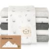 Picture of Organic Burp Cloths Baby Boy, Girl - 6-Pack Large Cotton Burping Cloths for Babies, Spit Up Rags, Super Absorbent, Ultra Soft Newborn Rag, Gender Neutral, Machine Washable, Durable (Neutrals)