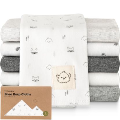 Picture of Organic Burp Cloths Baby Boy, Girl - 6-Pack Large Cotton Burping Cloths for Babies, Spit Up Rags, Super Absorbent, Ultra Soft Newborn Rag, Gender Neutral, Machine Washable, Durable (Neutrals)