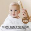 Picture of Baby Hair Brush and Comb Set for Newborn - Wooden Baby Hair Brush Set with Soft Goat Bristle, Baby Brush Set for Newborns Baby Brush and Comb Set Girl, Boy, Toddler Cradle Cap Brush (Oval, Walnut)