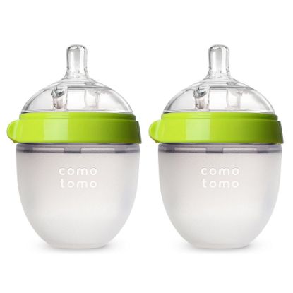 Picture of Comotomo Baby Bottle, Green, 5 Ounce (2 Count)