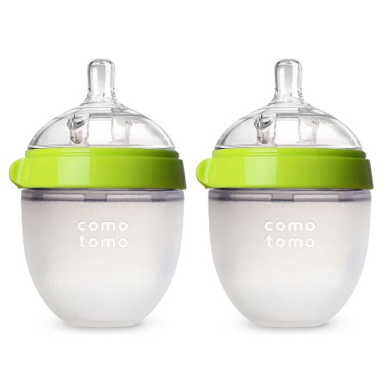 Picture of Comotomo Baby Bottle, Green, 5 Ounce (2 Count)