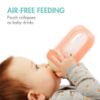 Picture of Boon Nursh Reusable Silicone Pouch Baby Bottles - Slow Flow Nipple - Silicone Baby Bottle Pouch and Nipple - Baby Feeding Essentials - Mint - 0-3 Months - 3 Count - 4 Ounce