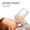 Picture of Boon Nursh Reusable Silicone Pouch Baby Bottles - Slow Flow Nipple - Silicone Baby Bottle Pouch and Nipple - Baby Feeding Essentials - Gray - 0-3 Months - 3 Count - 4 Ounce