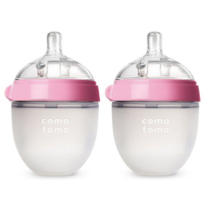 Picture of Comotomo Baby Bottle, Pink, 5 Ounce, 2 Count (Pack of 1)