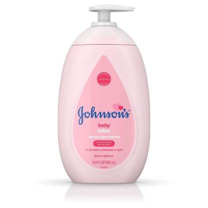 Picture of Johnson's Moisturizing Pink Baby Lotion with Coconut Oil, Hypoallergenic, 16.9 fl. oz