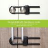 Picture of Jetec 10 Pieces Cabinet Locks for Babies, U-Shaped Proofing Drawers Safety Child Locks Adjustable, Easy to Use Childproof Latch for Knob Handle on Kitchen Door Storage Cupboard Closet (Black)