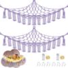 Picture of CERETIA Stuffed Animal Hammock with LED Light, 2 Pack Toy Hammock for Stuffed Animals Storage for Kids, Stuffed Animal Hammock Corner, Purple