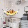 Picture of CERETIA Stuffed Animal Hammock with LED Light, 2 Pack Toy Hammock for Stuffed Animals Storage for Kids, Stuffed Animal Hammock Corner, Grey