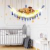 Picture of CERETIA Stuffed Animal Hammock with LED Light, 2 Pack Toy Hammock for Stuffed Animals Storage for Kids, Stuffed Animal Hammock Corner, Royal Blue