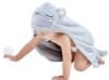 Picture of HIPHOP PANDA Hooded Towel - Rayon Made from Bamboo, Bath Towel with Bear Ears for Newborn, Babie, Toddler, Infant - Absorbent Large Baby Towel - Hippo, 30 x 40 Inch