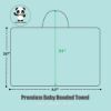 Picture of HIPHOP PANDA Hooded Towel - Rayon Made from Bamboo, Bath Towel with Bear Ears for Newborn, Babie, Toddler, Infant - Absorbent Large Baby Towel - Hippo, 30 x 40 Inch