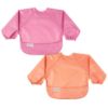 Picture of Tiny Twinkle Mess Proof Baby Bib |2 Pack Waterproof Smock Bib for Eating, Machine Washable Full Sleeve with Pocket (Sweet Treat, Small 6-24 Months)