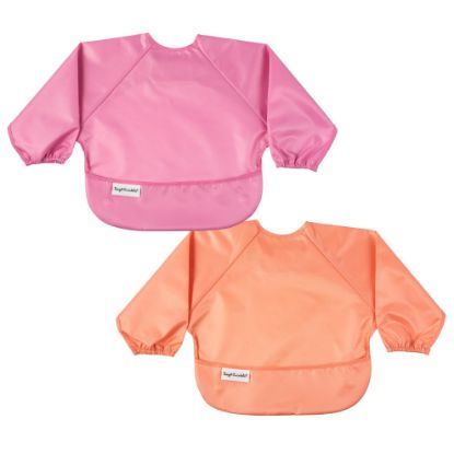 Picture of Tiny Twinkle Mess Proof Baby Bib |2 Pack Waterproof Smock Bib for Eating, Machine Washable Full Sleeve with Pocket (Sweet Treat, Small 6-24 Months)