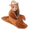 Picture of HIPHOP PANDA Hooded Towel - Rayon Made from Bamboo, Bath Towel with Bear Ears for Newborn, Babie, Toddler, Infant - Absorbent Large Baby Towel - Monkey, 30 x 40 Inch