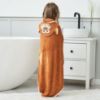 Picture of HIPHOP PANDA Hooded Towel - Rayon Made from Bamboo, Bath Towel with Bear Ears for Newborn, Babie, Toddler, Infant - Absorbent Large Baby Towel - Monkey, 30 x 40 Inch