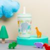 Picture of Zak Designs Kelso Toddler Cups For Travel or At Home, 12oz Vacuum Insulated Stainless Steel Sippy Cup With Leak-Proof Design is Perfect For Kids (Safari)