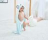 Picture of HIPHOP PANDA Hooded Towel - Rayon Made from Bamboo, Bath Towel with Bear Ears for Newborn, Babie, Toddler, Infant - Absorbent Large Baby Towel - Blue Elephant, 37.5 x 37.5 Inch
