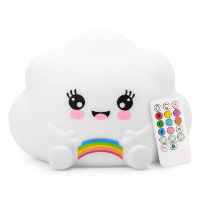 Picture of Lumipets Kawaii Cloud Silicone Night Light, Rechargeable, Color Changing, Remote Control, 12 Hour Battery, Toddler Room Decor, Multicolor, LumiPets24