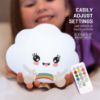 Picture of Lumipets Kawaii Cloud Silicone Night Light, Rechargeable, Color Changing, Remote Control, 12 Hour Battery, Toddler Room Decor, Multicolor, LumiPets24