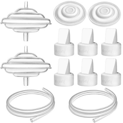 Picture of PumpMom-us Breast Pump Parts for Spectra, Replace Duckbill Valves Tubes Backflow Protector Membrane for Spectra S1 S2 9 Plus Breastpumps