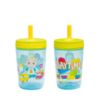 Picture of Zak Designs 15oz Cocomelon Kelso Tumbler Set, Leak-Proof Screw-On Lid with Straw Made of Durable Plastic and Silicone, Perfect Bundle for Kids, 1 Count (Pack of 1)