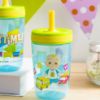 Picture of Zak Designs 15oz Cocomelon Kelso Tumbler Set, Leak-Proof Screw-On Lid with Straw Made of Durable Plastic and Silicone, Perfect Bundle for Kids, 1 Count (Pack of 1)