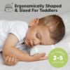 Picture of KeaBabies Toddler Pillow 13x18 - Soft Organic Cotton Kids Travel Bed Pillows for Sleeping, School, Nap, Machine Washable, Toddlers 2 to 5, Pillowcase Sold Separately (Gray Rainbow)