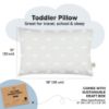 Picture of KeaBabies Toddler Pillow 13x18 - Soft Organic Cotton Kids Travel Bed Pillows for Sleeping, School, Nap, Machine Washable, Toddlers 2 to 5, Pillowcase Sold Separately (Gray Rainbow)