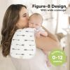 Picture of Organic Burp Cloths Baby Boy & Girl - 5-Pack Super Absorbent Cotton Burping Cloths for Babies, Soft & Plush Newborn Spit Up Rags, Infant Towels for Milk Spit Up, Unisex,Large 21" x 10"(Grayscape)