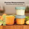 Picture of KeaBabies 6pk 4oz Glass Baby Food Containers - Leak-Proof, Microwavable Small Baby Glass Jars with Lids, Baby Food Storage Containers, Baby Snack Containers, BPA-Free Baby Food Jars (Sage)