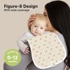 Picture of Organic Burp Cloths for Baby Boys and Girls - 5-Pack Super Absorbent Burping Cloth, Burp Clothes, Soft & Plush, Newborn Milk Spit Up Rags, Burpy Cloth Bib for Unisex, Burping Rags (Roarsome)