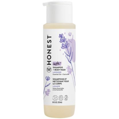 Picture of The Honest Company 2-in-1 Cleansing Shampoo + Body Wash | Gentle for Baby | Naturally Derived, Tear-free, Hypoallergenic | Lavender Calm, 18 fl oz