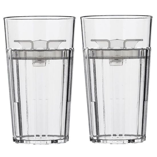 Picture of Reflo Smart Cup (Clear 2-Pack) Open Training Cup, Toddler Cup, No Suction 6oz, 360 Control-Flow, USA MADE Premium High-Impact Plastic