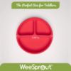 Picture of WeeSprout Suction Plates for Babies & Toddlers - 100% Silicone, Dinnerware Stays Put, Divided Design for Picky Eaters, Microwave & Dishwasher Friendly, 3 Pack