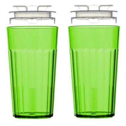Picture of Reflo Smart Cup (Green 2-Pack) Open Training Cup, Toddler Cup, No Suction 6oz, 360 Control-Flow, USA MADE Premium High-Impact Plastic