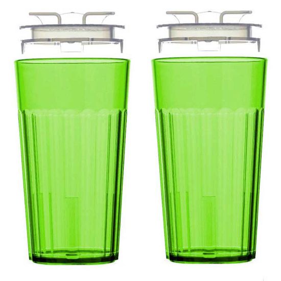 Picture of Reflo Smart Cup (Green 2-Pack) Open Training Cup, Toddler Cup, No Suction 6oz, 360 Control-Flow, USA MADE Premium High-Impact Plastic