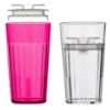 Picture of Reflo Smart Cup (Red & Clear 2-Pack) Open Training Cup, Toddler Cup, No Suction 6oz, 360 Control-Flow, USA MADE Premium High-Impact Plastic