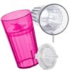 Picture of Reflo Smart Cup (Red & Clear 2-Pack) Open Training Cup, Toddler Cup, No Suction 6oz, 360 Control-Flow, USA MADE Premium High-Impact Plastic
