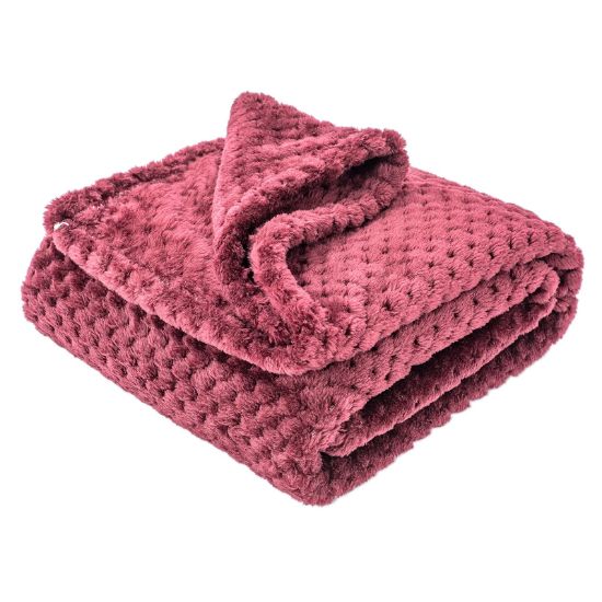 Picture of Fuzzy Blanket or Fluffy Blanket for Baby Girl or boy, Soft Warm Cozy Coral Fleece Toddler, Infant or Newborn Receiving Blanket for Crib, Stroller, Travel, Decorative (40Wx60L, M-Coral Red)