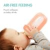 Picture of Boon Nursh Reusable Silicone Pouch Baby Bottles - Medium Flow Nipple - Silicone Baby Bottle Pouch and Nipple - Baby Feeding Essentials - Mint - 3-6 Months - 3 Count - 8 Ounce