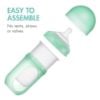 Picture of Boon Nursh Reusable Silicone Pouch Baby Bottles - Medium Flow Nipple - Silicone Baby Bottle Pouch and Nipple - Baby Feeding Essentials - Mint - 3-6 Months - 3 Count - 8 Ounce