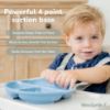 Picture of WeeSprout Suction Plates for Babies & Toddlers - 100% Silicone, Dinnerware Stays Put, Divided Design for Picky Eaters, Microwave & Dishwasher Friendly, 3 Pack