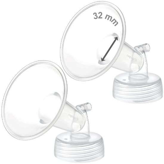 Picture of Maymom Wide Neck Pump Part for Spectra S1/S2 Pumps; Incl Wide Mouth Flange; Not Original Spectra Flange; Replaces Spectra Shield (32 mm Two Flanges)